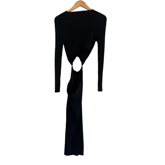 House of Harlow Ribbed Maxi Cut Out  Dress Womens Small Event Whimsigoth Grunge - Picture 1 of 16